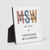 Plaque Photo Master en travail social en MSW (Recto)