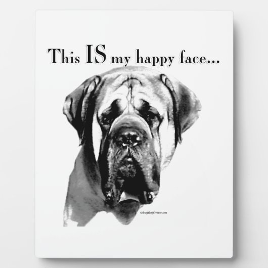 Plaque Photo Mastiff Joyeux visage (Devant)