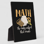 Plaque Photo Math Enseignant Math Le Seul Sujet (Côté)