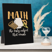 Plaque Photo Math Enseignant Math Le Seul Sujet (Côté)