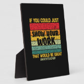 Plaque Photo Math Enseignant Maths Si Vous Pouvez Juste (Côté)