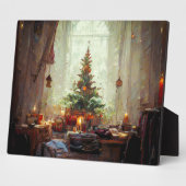 Plaque Photo Matin de Noël 8x10 avec de l'Easel (Côté)