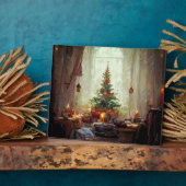 Plaque Photo Matin de Noël 8x10 avec de l'Easel (Côté)