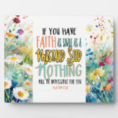 Plaque Photo Matthieu 17:20 La foi comme un Verset de la Bible  (Devant)