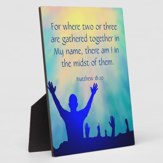 Plaque Photo Matthieu 18:20 (Côté)