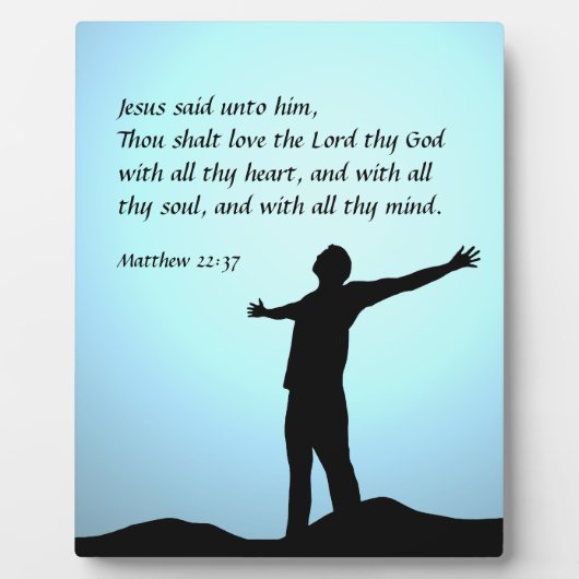 Plaque Photo Matthieu 22:37 (Devant)