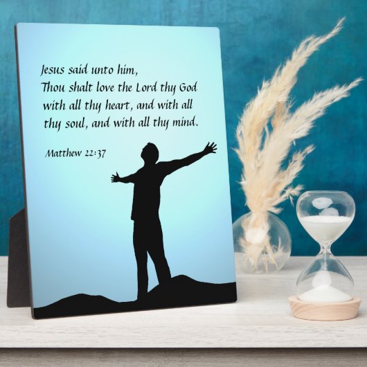 Plaque Photo Matthieu 22:37 (Côté)