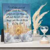 Plaque Photo Matthieu 25:21 (Côté)