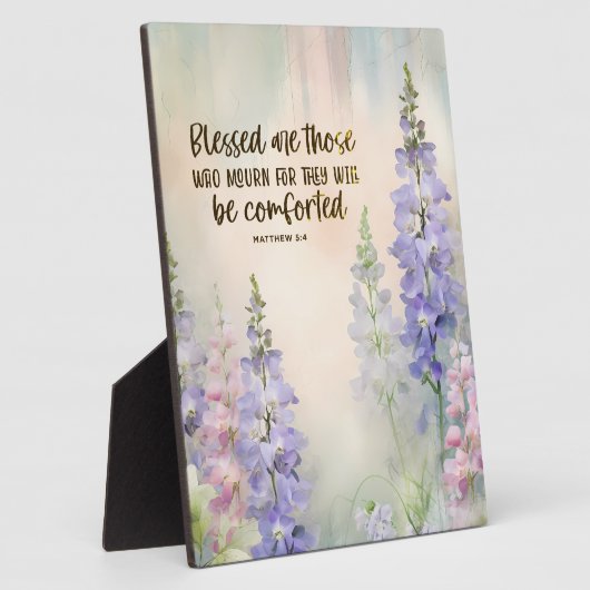 Plaque Photo Matthieu 5:4 Bienheureux ceux qui deuil Sympathie (Côté)