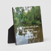 Plaque Photo Matthieu 6:27 L'un de vous peut-il, en s'inquiétan (Recto)