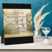 Plaque Photo Matthieu 7:21 (Côté)