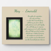 Plaque Photo May Birthstone Emerald (Devant)