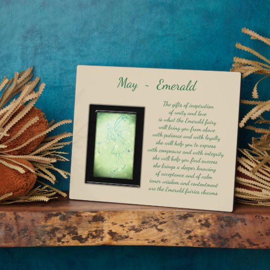 Plaque Photo May Birthstone Emerald (Côté)