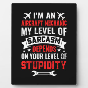 Plaque Photo Mécanicien Je suis un mécanicien d'avion