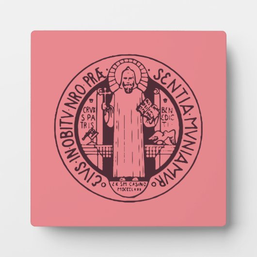 Plaque Photo Médaille de Saint Benoît (Devant)