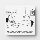 Plaque Photo Médecin et patient en surpoids Obesity Sumo Cartoo (Devant)