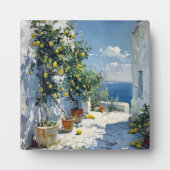 Plaque Photo Mediterranean Impressionism with Lemons (Devant)