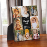 Plaque Photo Meemaw We Love You Hearts Modern Photo Collage<br><div class="desc">The Meemaw We Love You Heart Modern Photo Collage Plaque est un cadeau émouvant et personnalisé qui met en valeur votre amour pour votre grand-mère. Cette plaque magnifiquement conçue comprend un collage photo en forme de coeur, vous permettant d'ajouter vos photos de famille préférées dans un agencement moderne et élégant....</div>