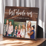 Plaque Photo Meilleur Abuela Ever - Collage photo en bois rusti<br><div class="desc">Célébrez le "Meilleur Abuela Ever" avec cette Plaque de collage photo personnalisée pour petits-enfants. Ce cadeau plein de coeur comprend un collage magnifiquement arrangé de photos chères capturant des moments spéciaux, complété par un message d'amour. Conçu à partir de matériaux de haute qualité avec une finition épurée, il est idéal...</div>