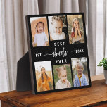 Plaque Photo Meilleur Abuela Ever - Collage photo pour petits e<br><div class="desc">Célébrez le "Meilleur Abuela Ever" avec cette Plaque de collage photo personnalisée pour petits-enfants. Ce cadeau chaleureux présente un collage de photos chères, magnifiquement arrangé, capturant des moments spéciaux, complété par un message d'amour. Conçu à partir de matériaux de haute qualité et d'une finition élégante, il est parfait pour l'exposition...</div>