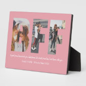Plaque Photo Meilleur Ami BFF Photo Collage Besties Blush Pink (Côté)