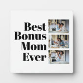 Plaque Photo Meilleur Bonus Maman Ever Fête des Mères 3 Photo C (Devant)
