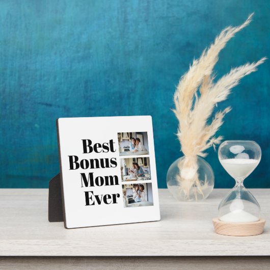 Plaque Photo Meilleur Bonus Maman Ever Fête des Mères 3 Photo C (Insitu)