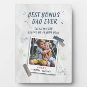 Plaque Photo Meilleur Bonus Papa Jamais Photo Fête des pères Ga