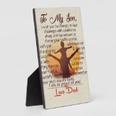 Plaque Photo Meilleur Cadeau Pour Son | À mes citations Fils (Côté)