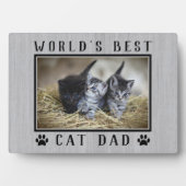 Plaque Photo Meilleur Chat Papa Empreintes de pattes Pet Photo  (Devant)