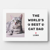 Plaque Photo Meilleur Chat Papa Pet Lover Photo (Devant)