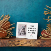 Plaque Photo Meilleur Chat Papa Pet Lover Photo (Côté)