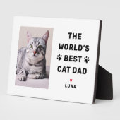 Plaque Photo Meilleur Chat Papa Pet Lover Photo (Côté)