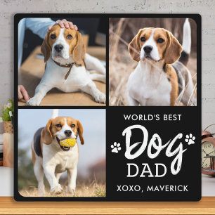 Plaque Photo Meilleur chien DAD personnalisé 3 photo Collage