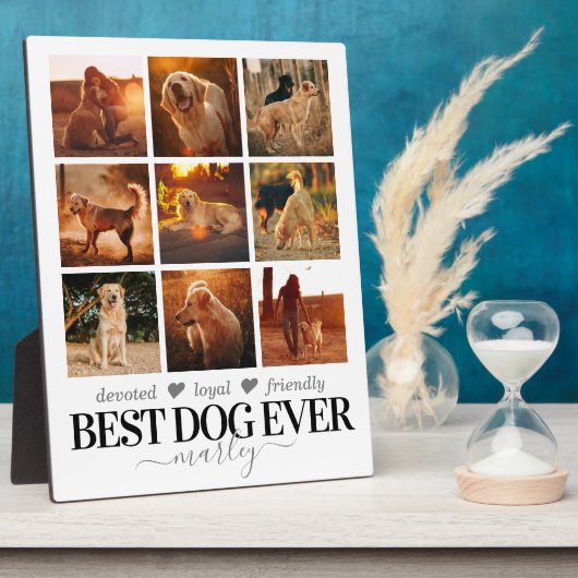 Plaque Photo Meilleur Chien jamais photo (Côté)