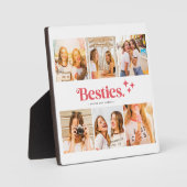 Plaque Photo Meilleur Collage Photo Amis Avec Noms (Recto)
