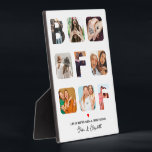 Plaque Photo Meilleur Collage photo d'ami Photo personnalisée B<br><div class="desc">Meilleur Collage photo d'ami Photo personnalisée BFF</div>