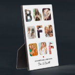 Plaque Photo Meilleur Collage photo d'ami Photo personnalisée B<br><div class="desc">Meilleur Collage photo d'ami Photo personnalisée BFF</div>