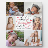 Plaque Photo Meilleur Collage photo de grand-mère (Devant)