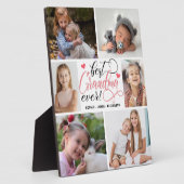 Plaque Photo Meilleur Collage photo de grand-mère (Côté)