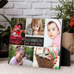 Plaque Photo Meilleur Collage photo de grand-père
