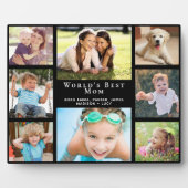 Plaque Photo Meilleur Collage Photo de Maman (Devant)
