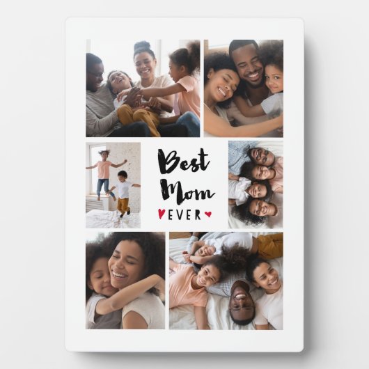 Plaque Photo Meilleur Collage photo de Maman (Devant)