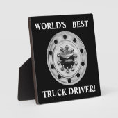 Plaque Photo Meilleur conducteur de camion au monde (Recto)