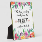 Plaque Photo Meilleur enseignant Appréciation devis cadeau Merc (Côté)