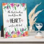 Plaque Photo Meilleur enseignant Appréciation devis cadeau Merc (Côté)