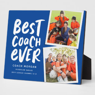 Plaque Photo Meilleur entraîneur jamais bleu deux équipe photo