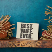 Plaque Photo Meilleur. Femme. Jamais. (Côté)