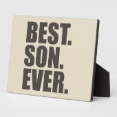 Plaque Photo Meilleur. Fils. Jamais. (Côté)