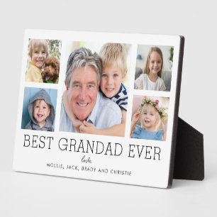 Plaque Photo Meilleur Grand-Père Ever 5 Photo Famille Personnal